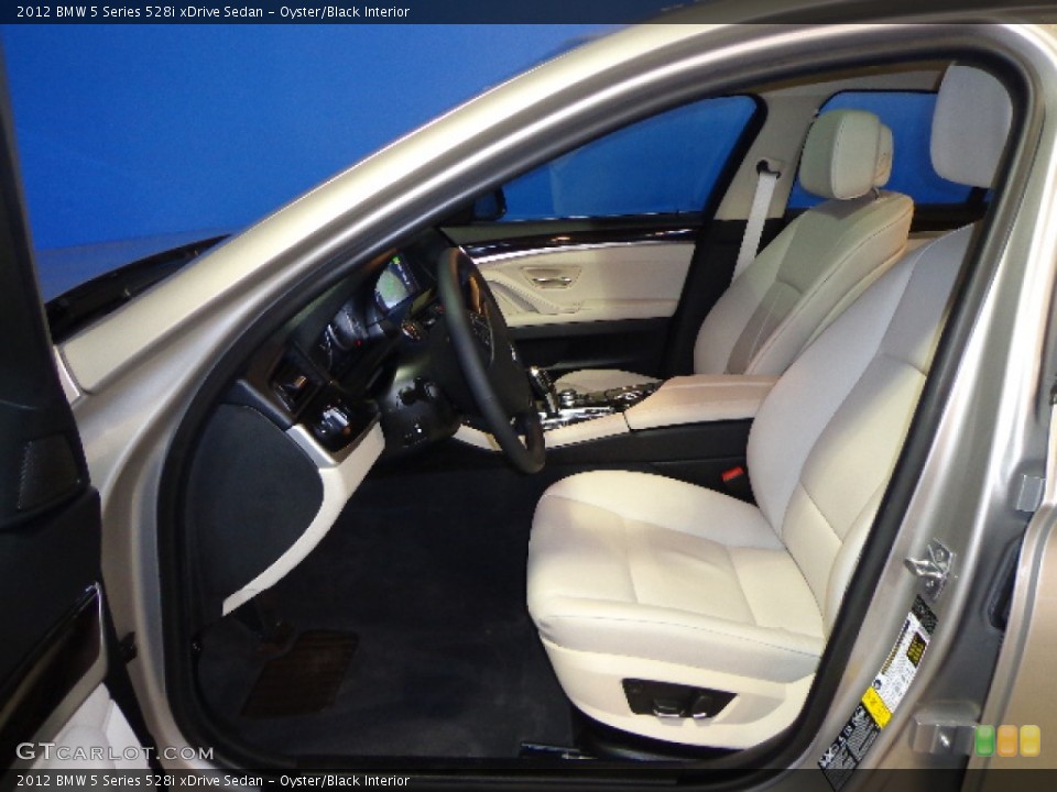 Oyster/Black Interior Front Seat for the 2012 BMW 5 Series 528i xDrive Sedan #76258964