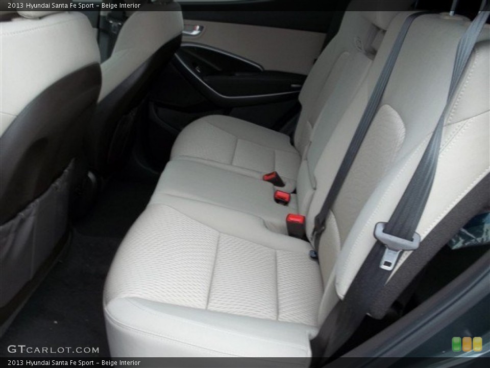 Beige Interior Rear Seat for the 2013 Hyundai Santa Fe Sport #76261256