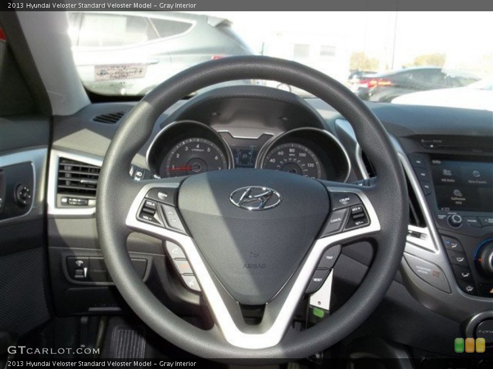 Gray Interior Steering Wheel for the 2013 Hyundai Veloster  #76262081