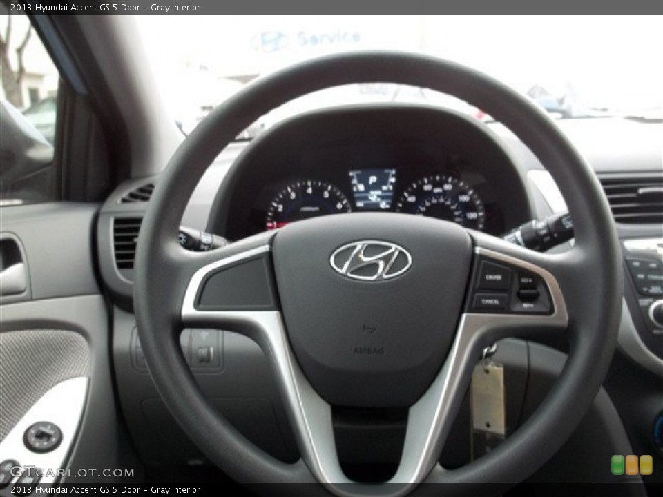 Gray Interior Steering Wheel for the 2013 Hyundai Accent GS 5 Door #76263569