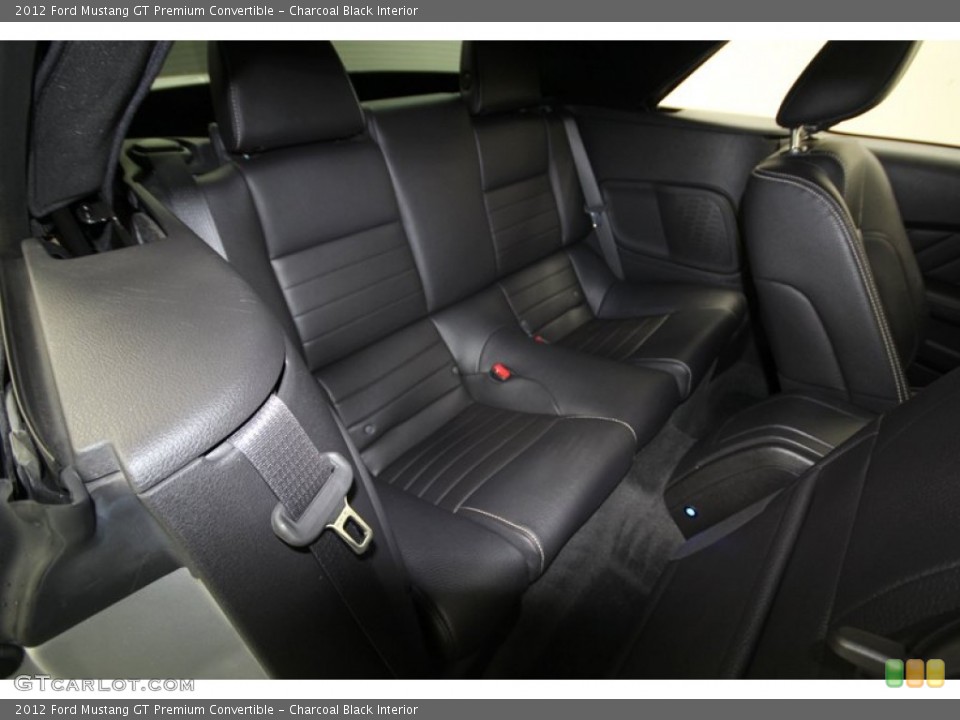 Charcoal Black Interior Rear Seat for the 2012 Ford Mustang GT Premium Convertible #76264049