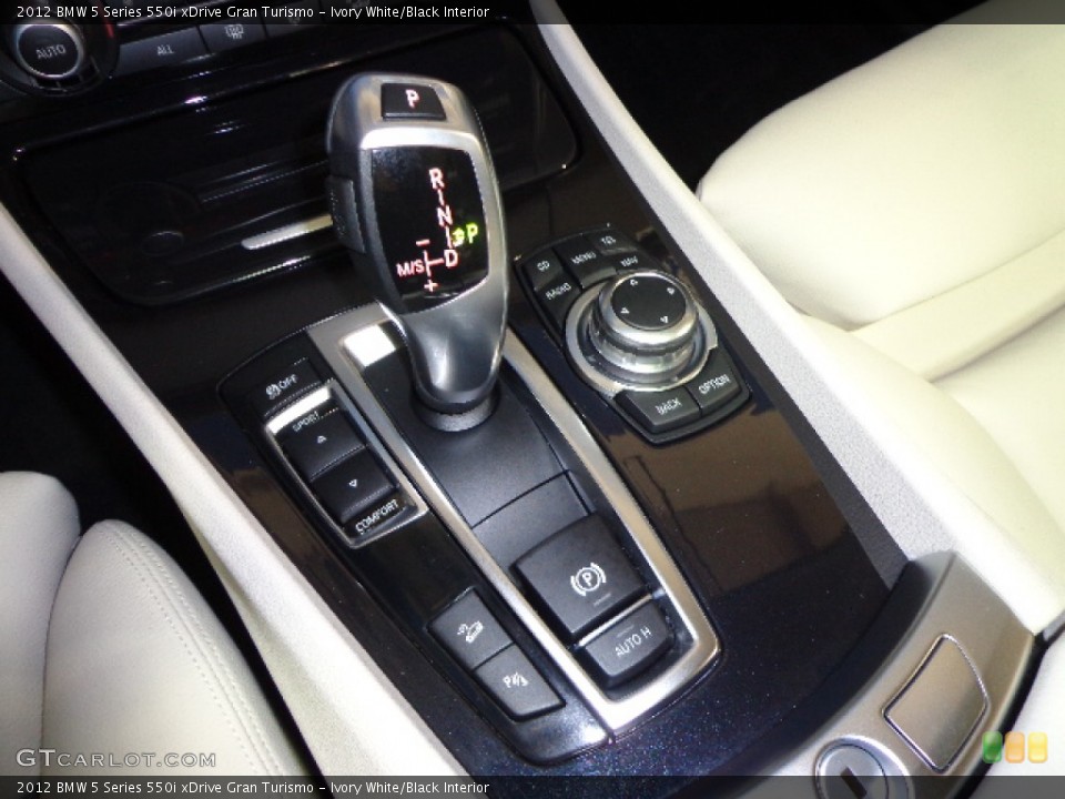 Ivory White/Black Interior Transmission for the 2012 BMW 5 Series 550i xDrive Gran Turismo #76264130