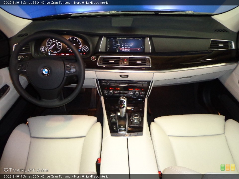 Ivory White/Black Interior Dashboard for the 2012 BMW 5 Series 550i xDrive Gran Turismo #76264160