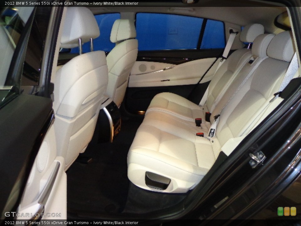 Ivory White/Black Interior Rear Seat for the 2012 BMW 5 Series 550i xDrive Gran Turismo #76264202