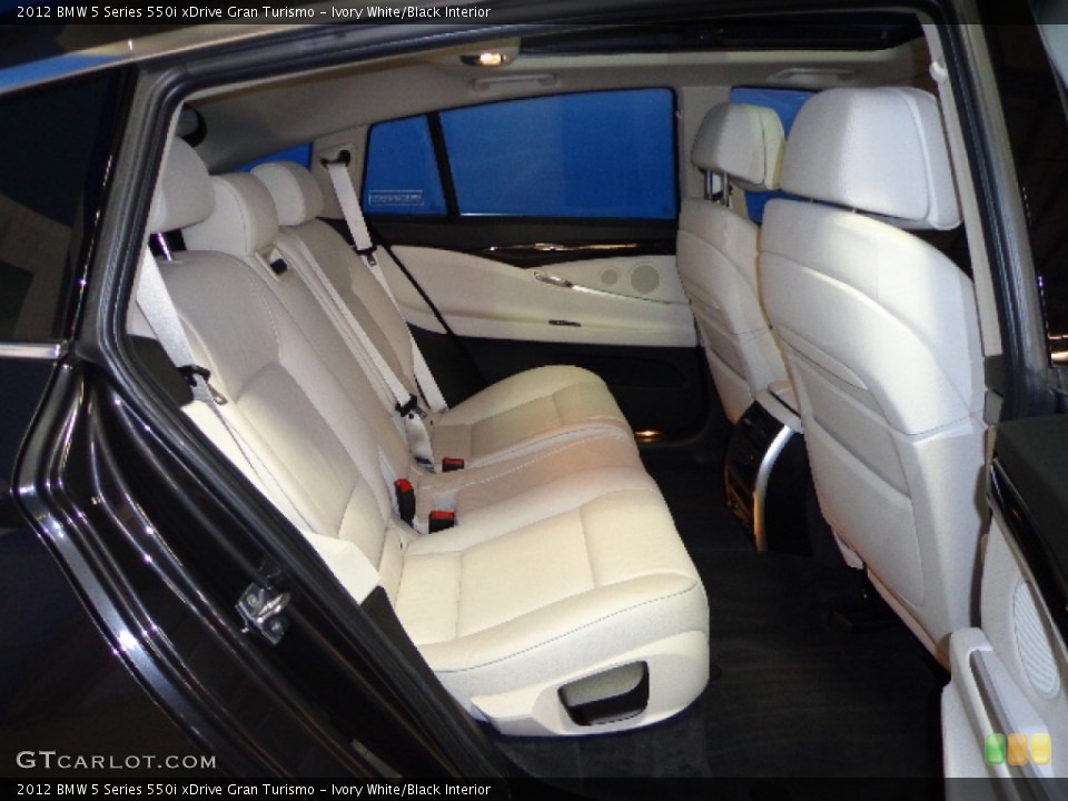 Ivory White/Black Interior Rear Seat for the 2012 BMW 5 Series 550i xDrive Gran Turismo #76264239