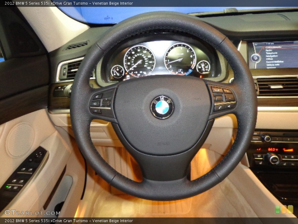 Venetian Beige Interior Steering Wheel for the 2012 BMW 5 Series 535i xDrive Gran Turismo #76264691