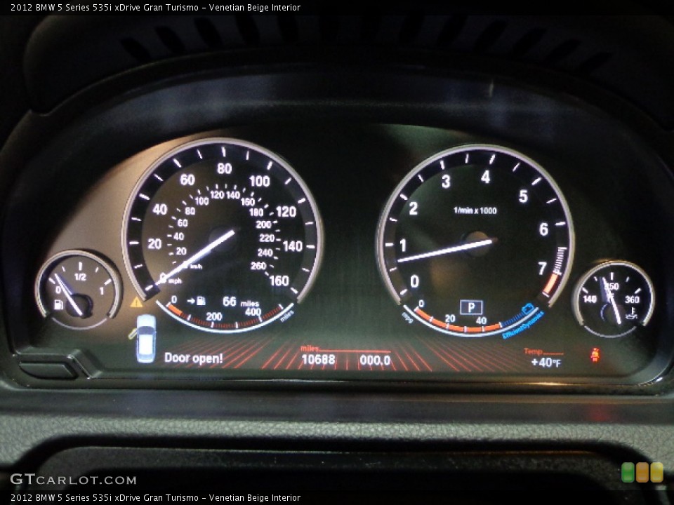 Venetian Beige Interior Gauges for the 2012 BMW 5 Series 535i xDrive Gran Turismo #76264709