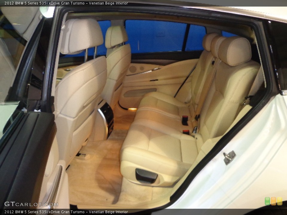 Venetian Beige Interior Rear Seat for the 2012 BMW 5 Series 535i xDrive Gran Turismo #76264802