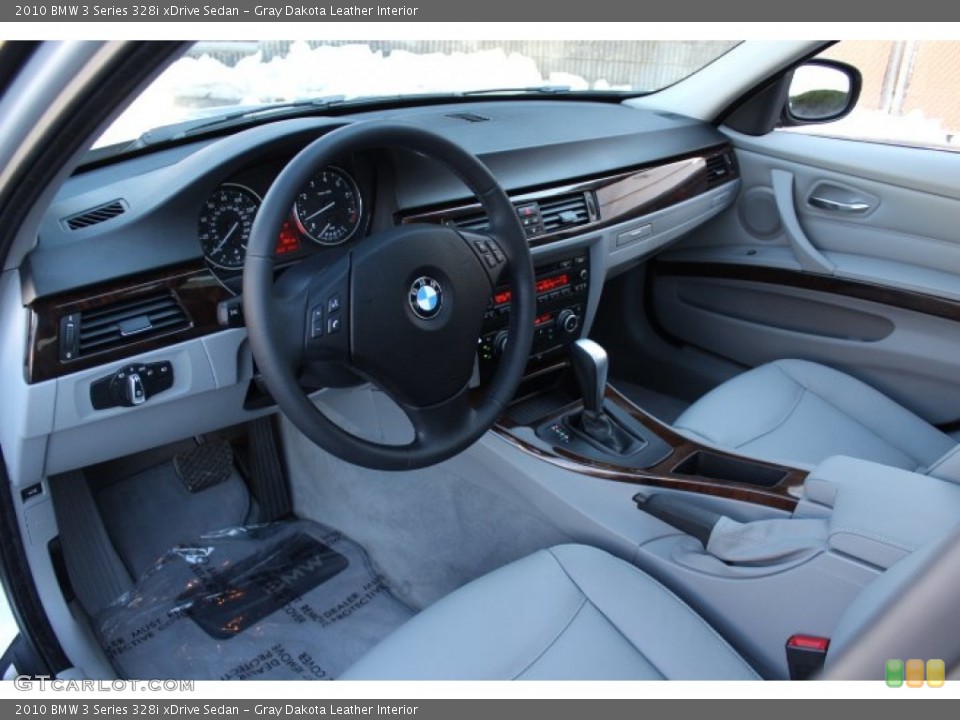 Gray Dakota Leather Interior Prime Interior for the 2010 BMW 3 Series 328i xDrive Sedan #76267877