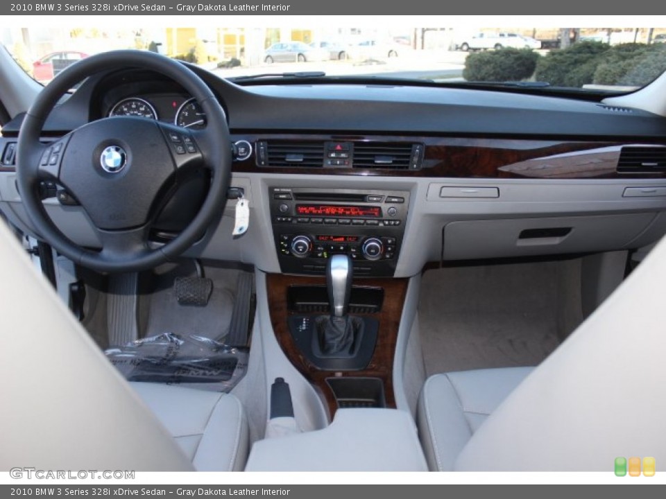 Gray Dakota Leather Interior Dashboard for the 2010 BMW 3 Series 328i xDrive Sedan #76267911