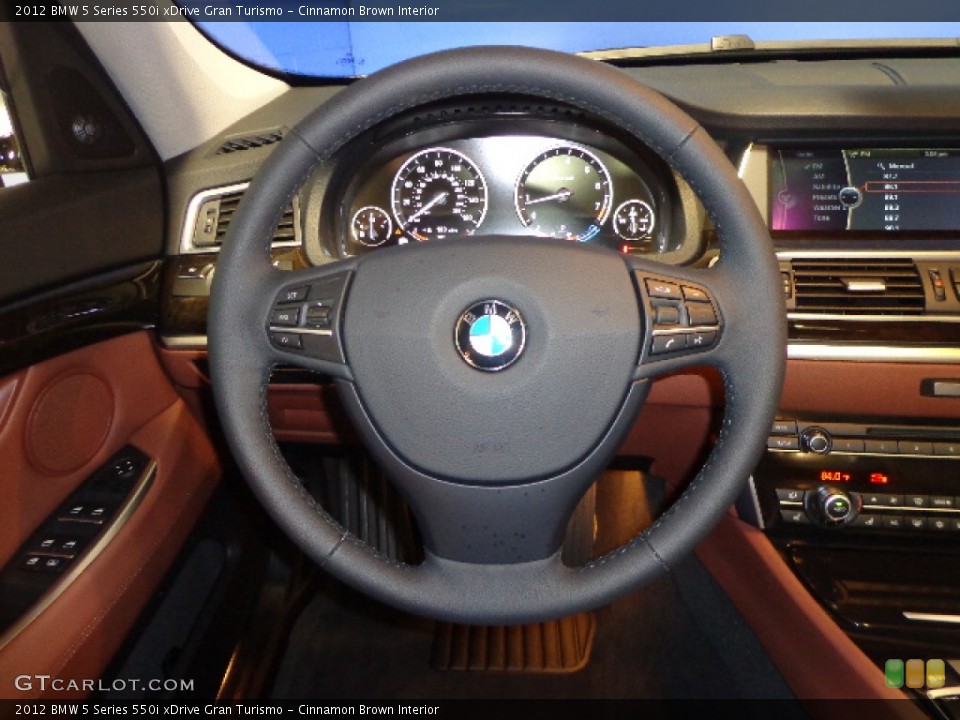 Cinnamon Brown Interior Steering Wheel for the 2012 BMW 5 Series 550i xDrive Gran Turismo #76268723