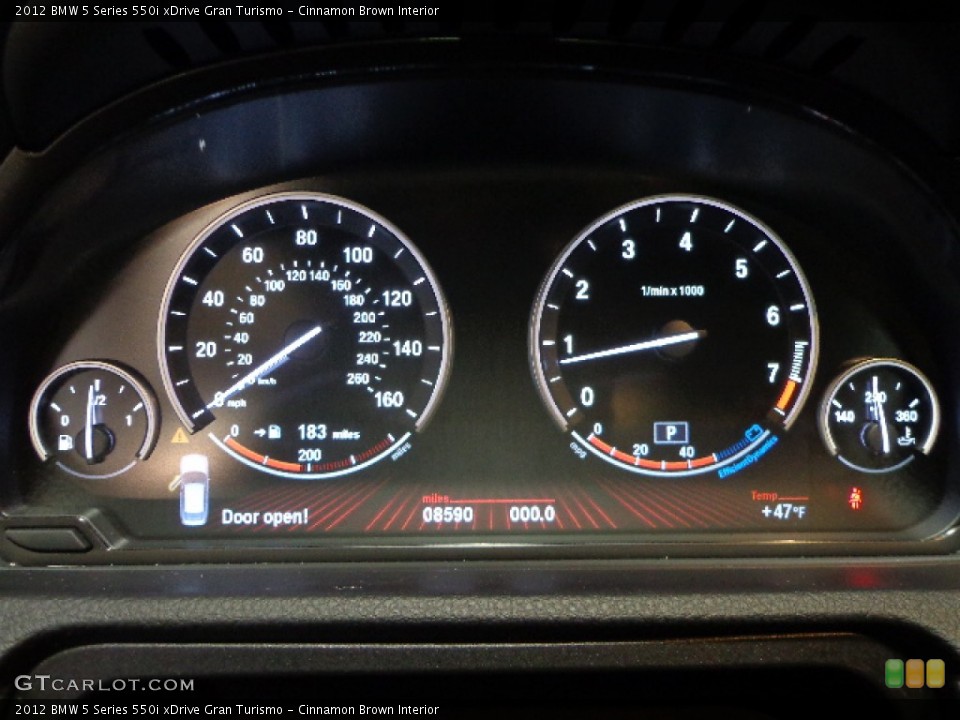 Cinnamon Brown Interior Gauges for the 2012 BMW 5 Series 550i xDrive Gran Turismo #76268738