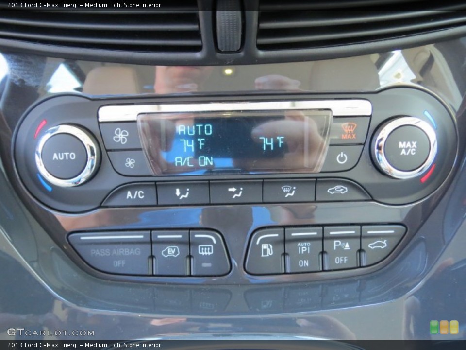Medium Light Stone Interior Controls for the 2013 Ford C-Max Energi #76274381