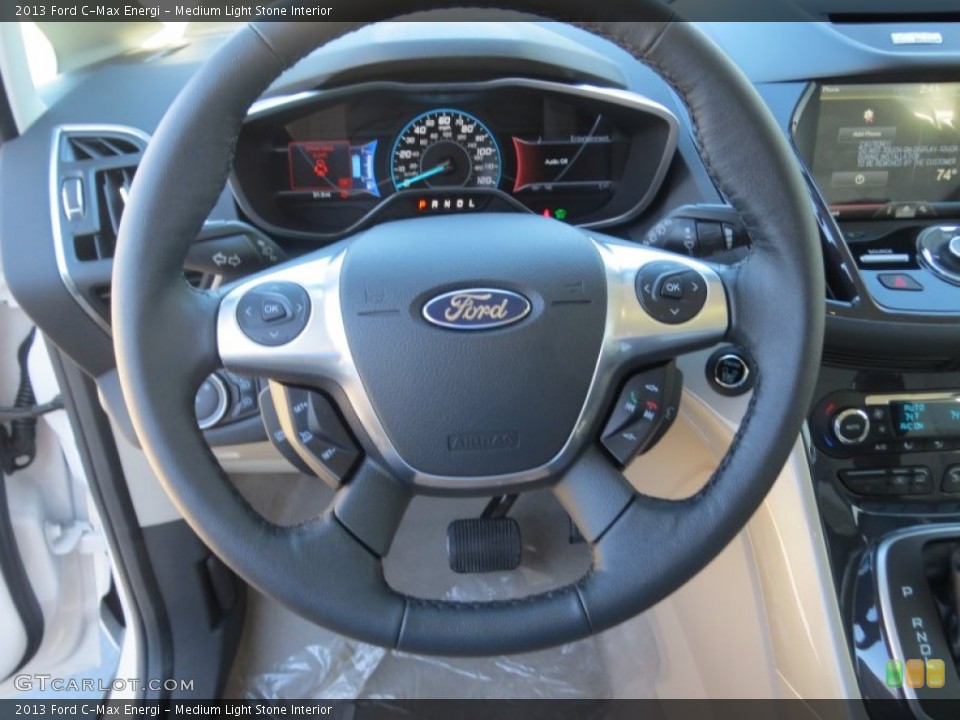 Medium Light Stone Interior Steering Wheel for the 2013 Ford C-Max Energi #76274418