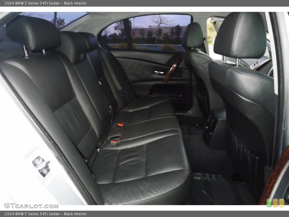 Black Interior Rear Seat for the 2004 BMW 5 Series 545i Sedan #76274528
