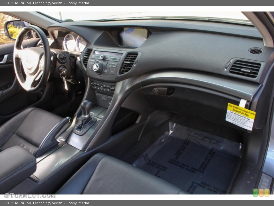 Ebony Interior Dashboard for the 2012 Acura TSX Technology Sedan #76276646