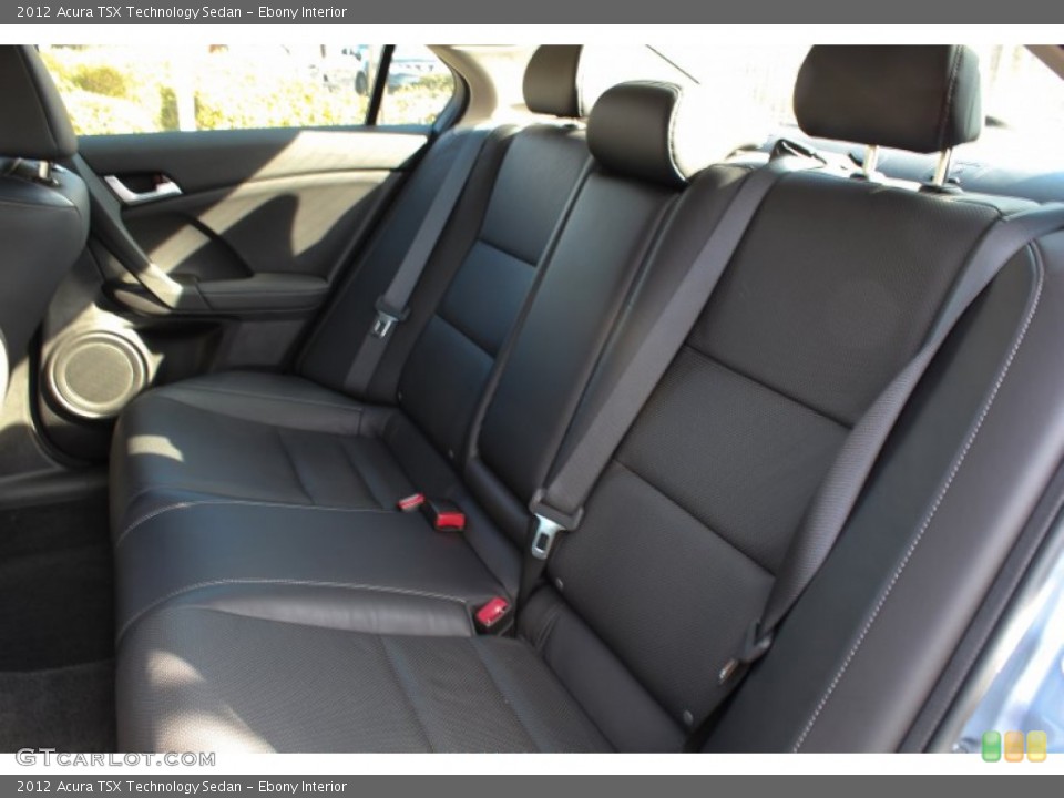 Ebony Interior Rear Seat for the 2012 Acura TSX Technology Sedan #76276676