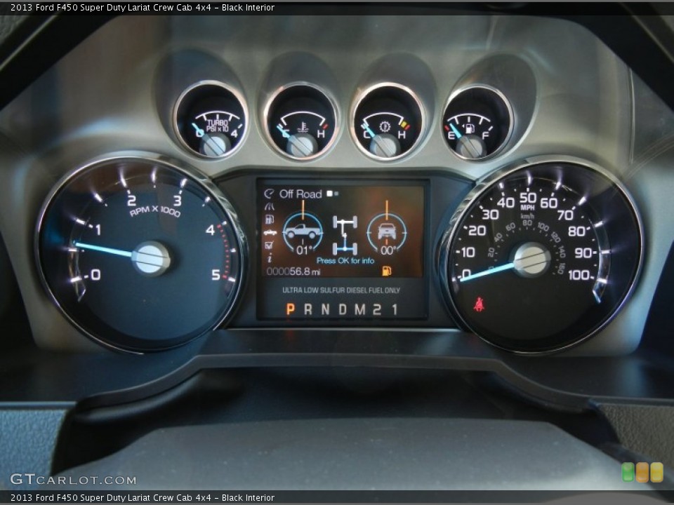 Black Interior Gauges for the 2013 Ford F450 Super Duty Lariat Crew Cab 4x4 #76276742