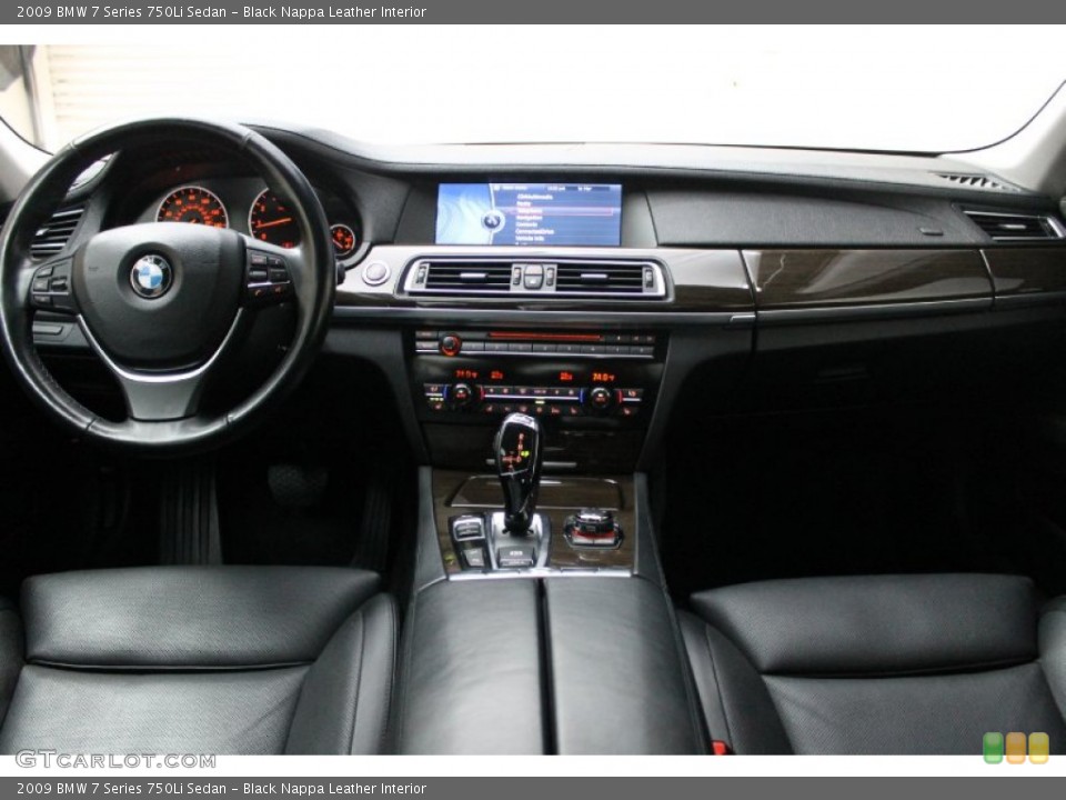 Black Nappa Leather Interior Dashboard for the 2009 BMW 7 Series 750Li Sedan #76276877
