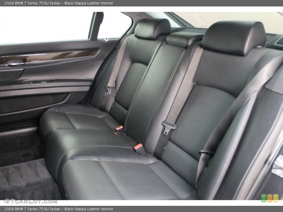 Black Nappa Leather Interior Rear Seat for the 2009 BMW 7 Series 750Li Sedan #76276901