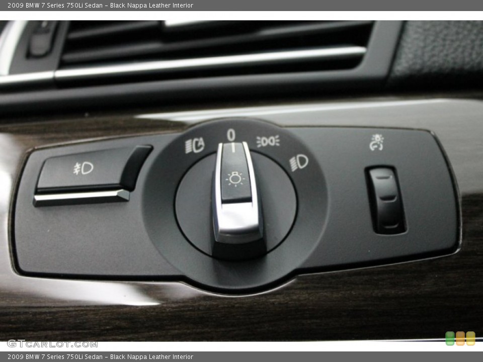 Black Nappa Leather Interior Controls for the 2009 BMW 7 Series 750Li Sedan #76276922