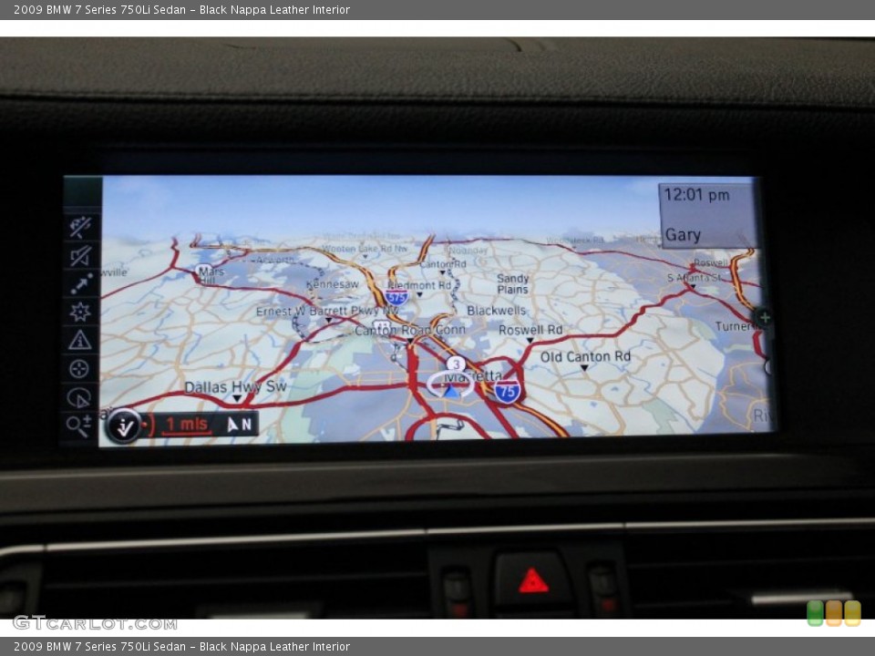 Black Nappa Leather Interior Navigation for the 2009 BMW 7 Series 750Li Sedan #76276940