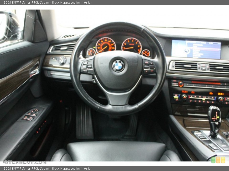 Black Nappa Leather Interior Dashboard for the 2009 BMW 7 Series 750Li Sedan #76276958