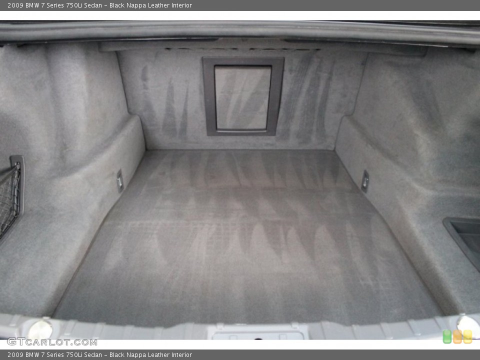 Black Nappa Leather Interior Trunk for the 2009 BMW 7 Series 750Li Sedan #76276961