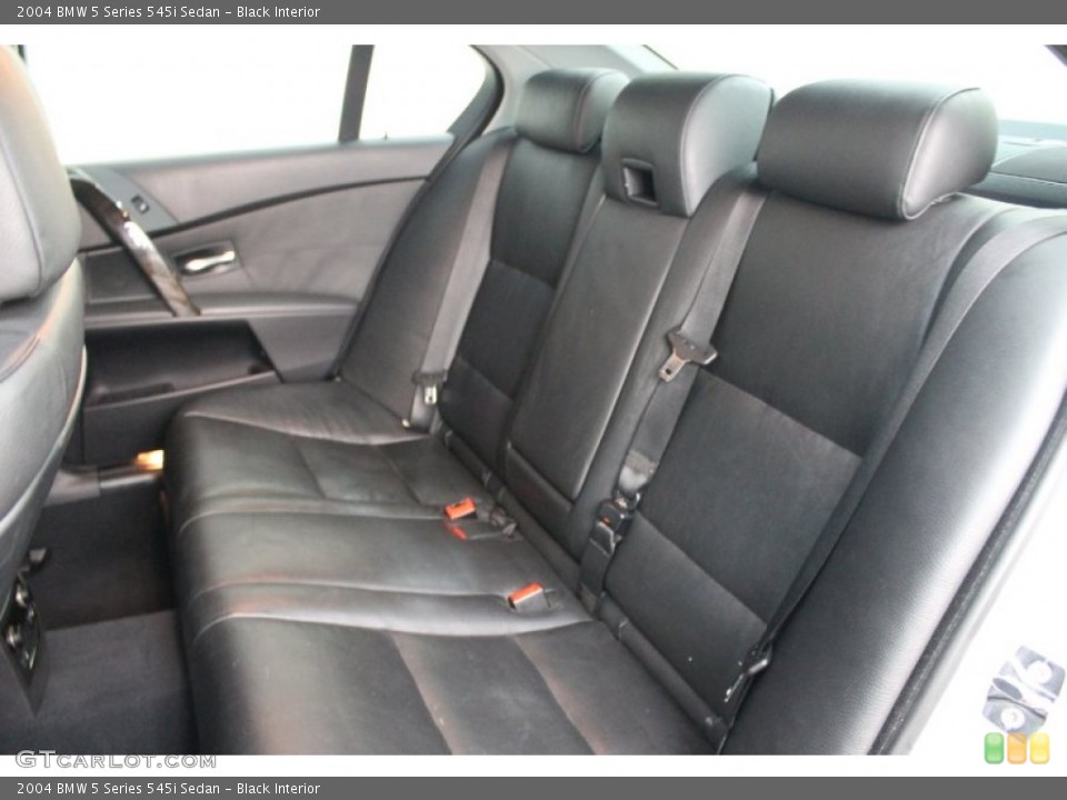 Black Interior Rear Seat for the 2004 BMW 5 Series 545i Sedan #76277612