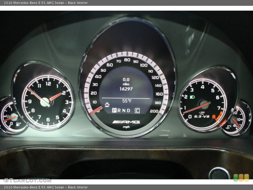 Black Interior Gauges for the 2010 Mercedes-Benz E 63 AMG Sedan #76277813