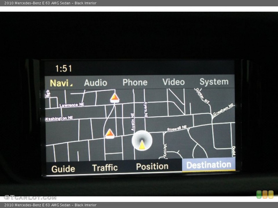 Black Interior Navigation for the 2010 Mercedes-Benz E 63 AMG Sedan #76277873