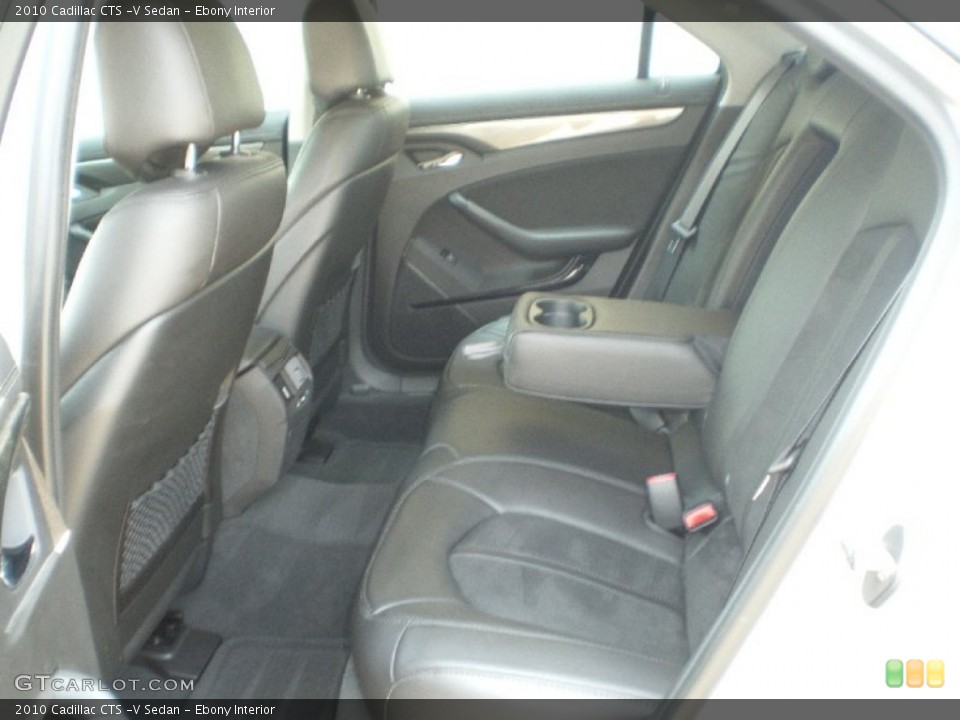 Ebony Interior Rear Seat for the 2010 Cadillac CTS -V Sedan #76280615