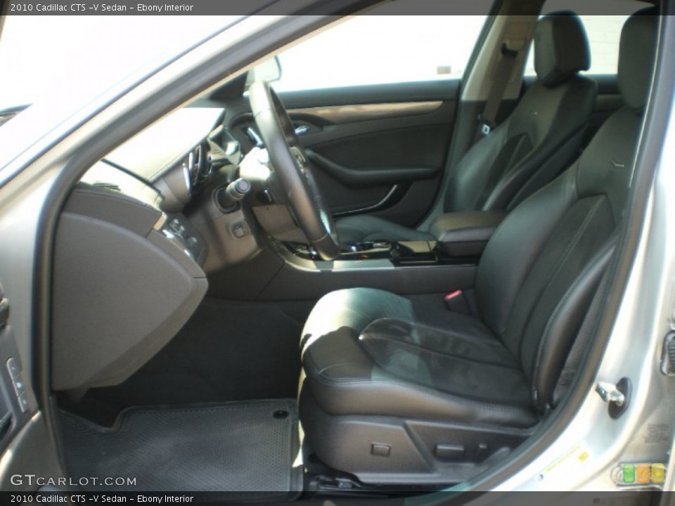 Ebony Interior Front Seat for the 2010 Cadillac CTS -V Sedan #76280690