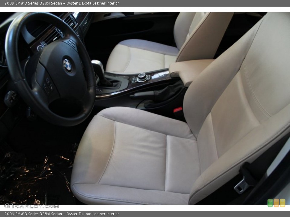 Oyster Dakota Leather Interior Front Seat for the 2009 BMW 3 Series 328xi Sedan #76282145