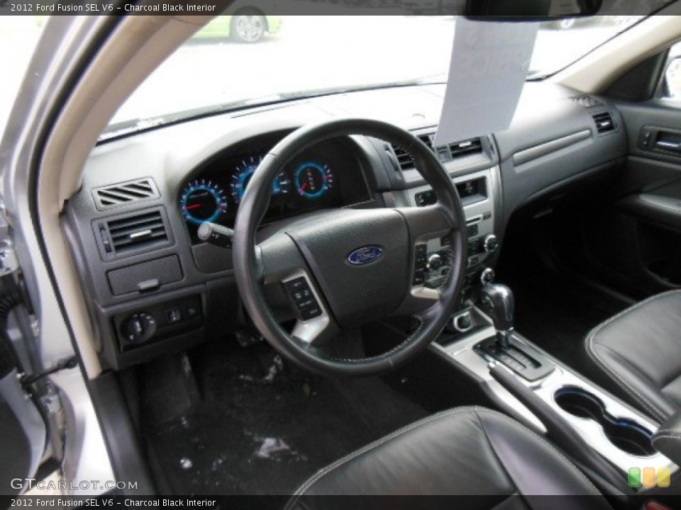 Charcoal Black Interior Prime Interior for the 2012 Ford Fusion SEL V6 #76283612