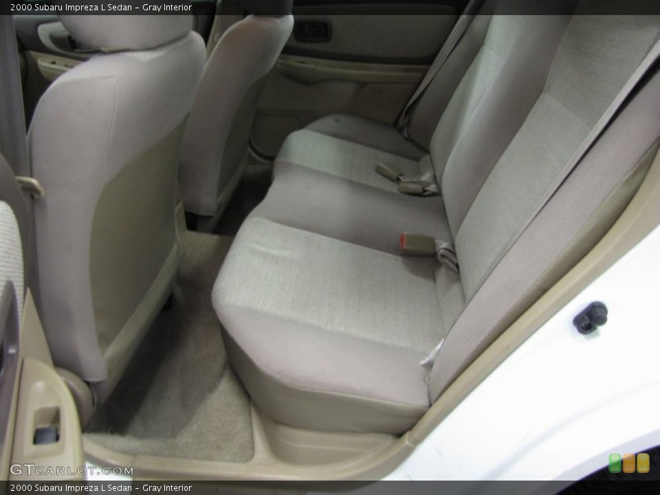 Gray Interior Rear Seat for the 2000 Subaru Impreza L Sedan #76284569