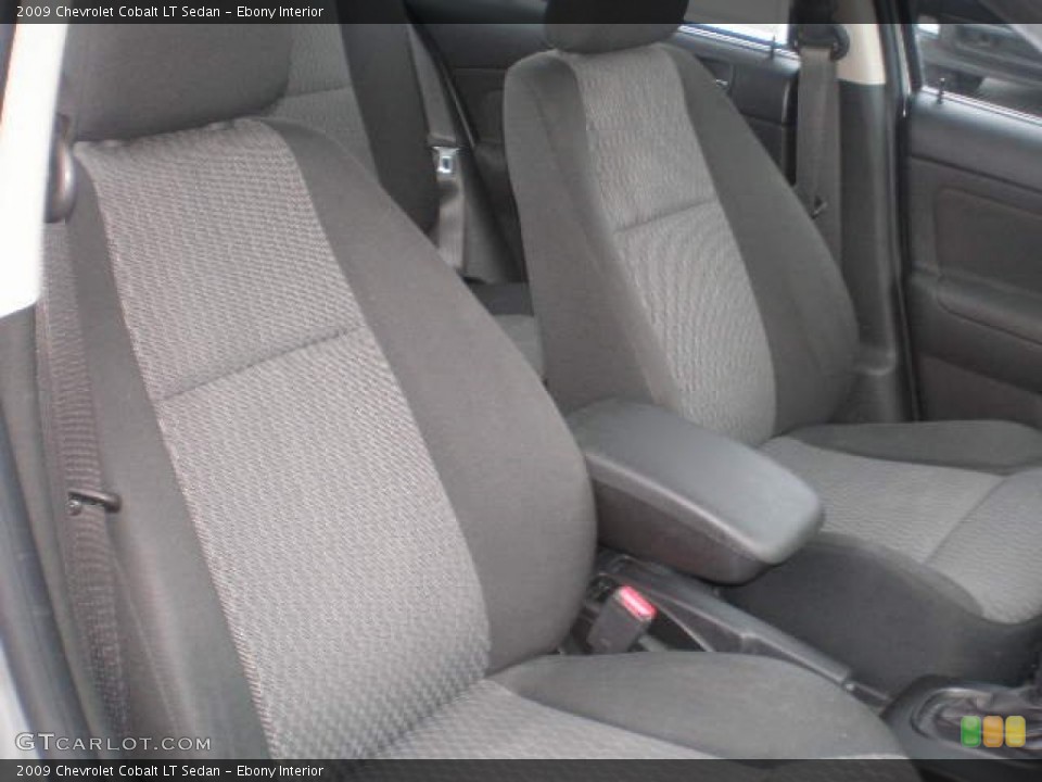 Ebony Interior Front Seat for the 2009 Chevrolet Cobalt LT Sedan #76285494