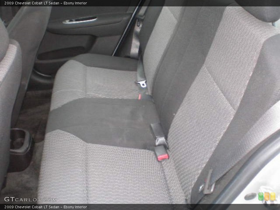 Ebony Interior Rear Seat for the 2009 Chevrolet Cobalt LT Sedan #76285682