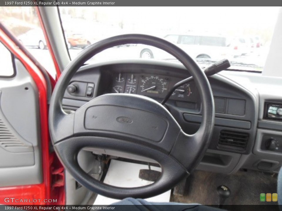 Medium Graphite Interior Steering Wheel for the 1997 Ford F250 XL Regular Cab 4x4 #76286106