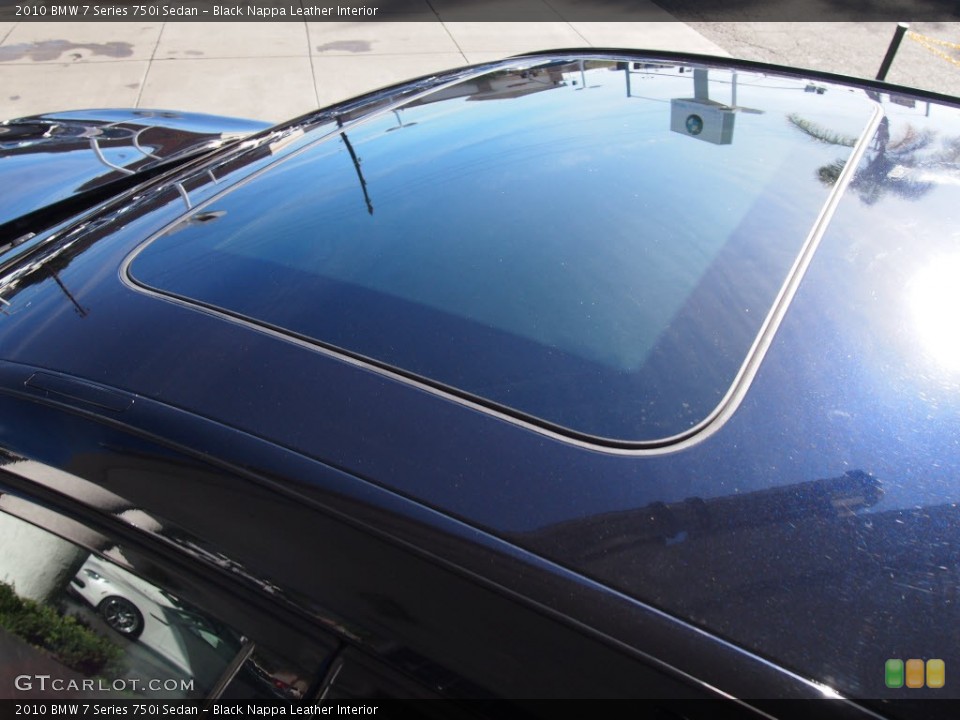 Black Nappa Leather Interior Sunroof for the 2010 BMW 7 Series 750i Sedan #76286984