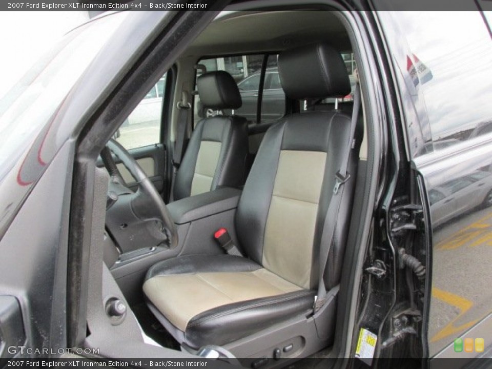 Black/Stone Interior Front Seat for the 2007 Ford Explorer XLT Ironman Edition 4x4 #76288022