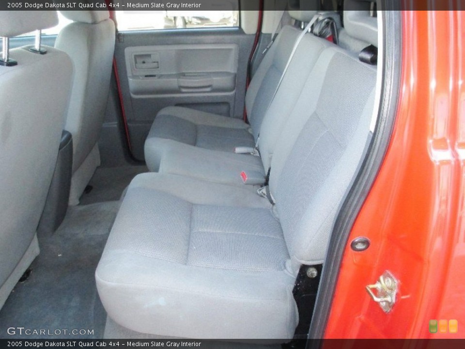 Medium Slate Gray Interior Rear Seat for the 2005 Dodge Dakota SLT Quad Cab 4x4 #76288609