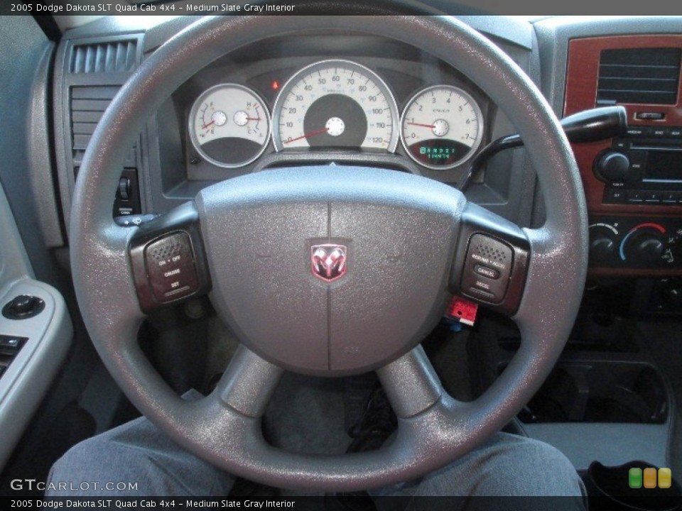 Medium Slate Gray Interior Steering Wheel for the 2005 Dodge Dakota SLT Quad Cab 4x4 #76288647