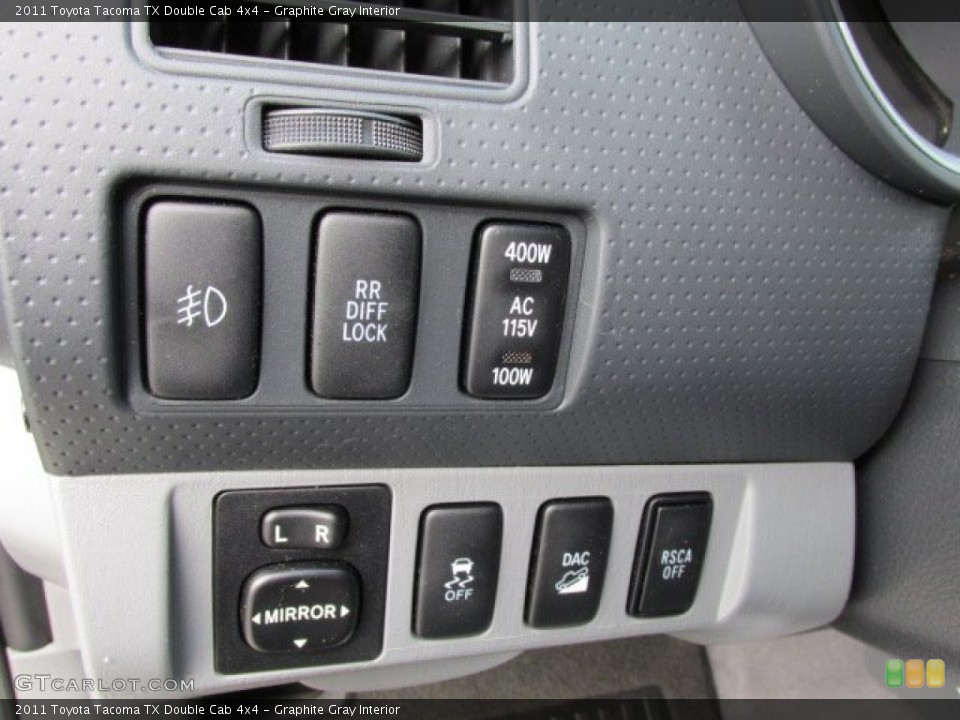 Graphite Gray Interior Controls for the 2011 Toyota Tacoma TX Double Cab 4x4 #76289315
