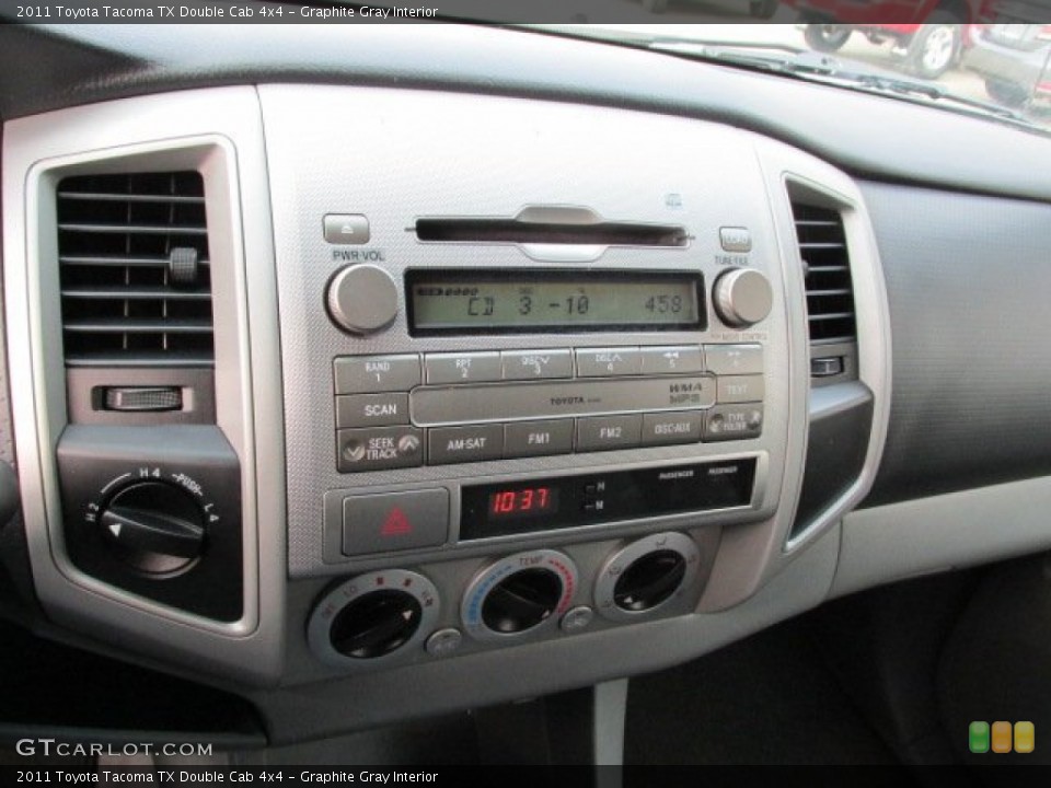 Graphite Gray Interior Controls for the 2011 Toyota Tacoma TX Double Cab 4x4 #76289336