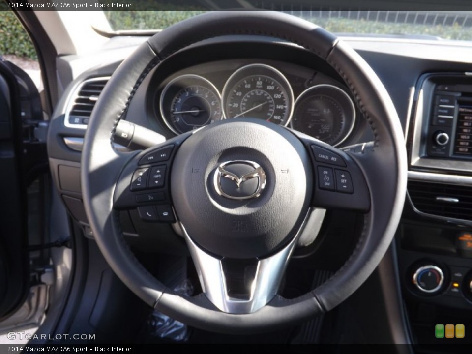 Black Interior Steering Wheel for the 2014 Mazda MAZDA6 Sport #76290227