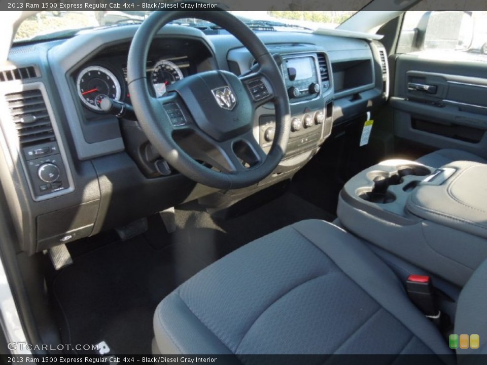 Black/Diesel Gray Interior Photo for the 2013 Ram 1500 Express Regular Cab 4x4 #76290902