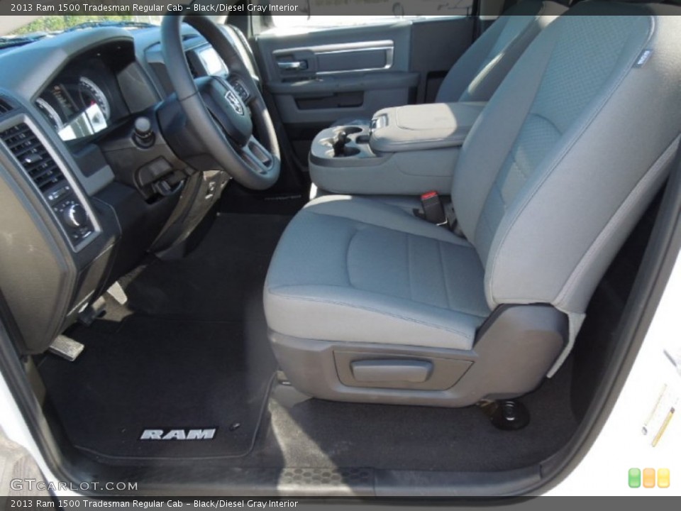 Black/Diesel Gray Interior Photo for the 2013 Ram 1500 Tradesman Regular Cab #76291040