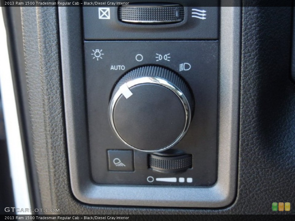 Black/Diesel Gray Interior Controls for the 2013 Ram 1500 Tradesman Regular Cab #76291115