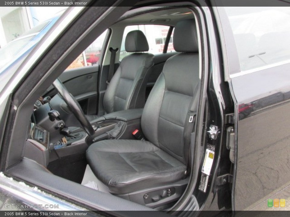 Black Interior Front Seat for the 2005 BMW 5 Series 530i Sedan #76291138
